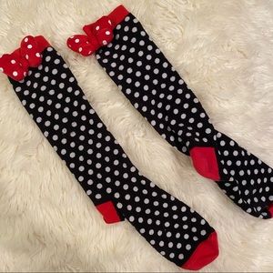 Minnie Mouse socks with bow